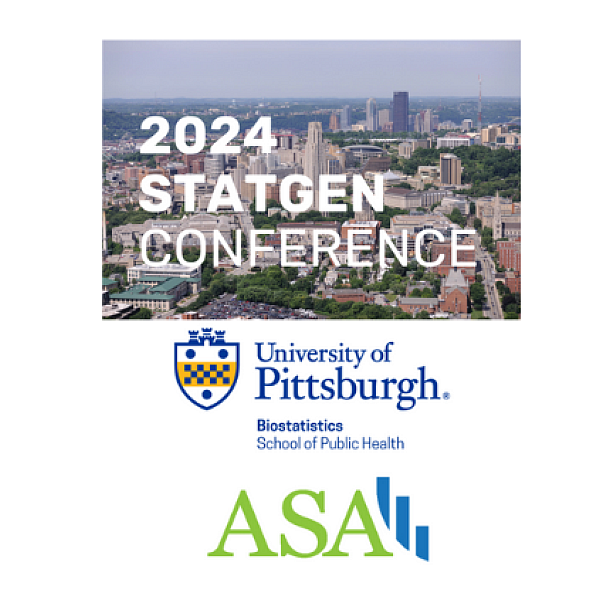2024 STATGEN Conference, University of Pittsburgh School of Public Health, Biostatistics, ASA logo
