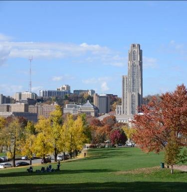 schenley park with cathedral of learning in background